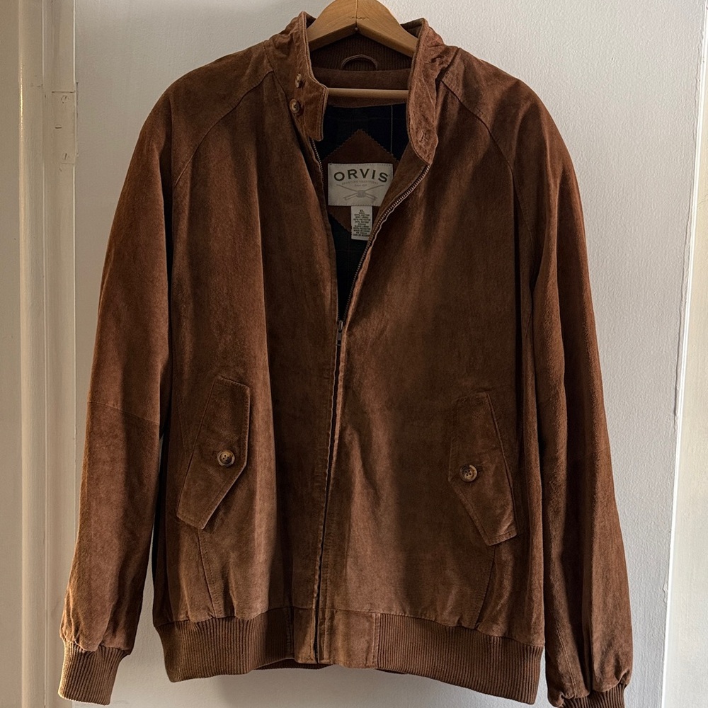 Orvis Men's Rich Brown Suede Jacket